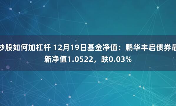 炒股如何加杠杆 12月19日基金净值：鹏华丰启债券最新净值1.0522，跌0.03%