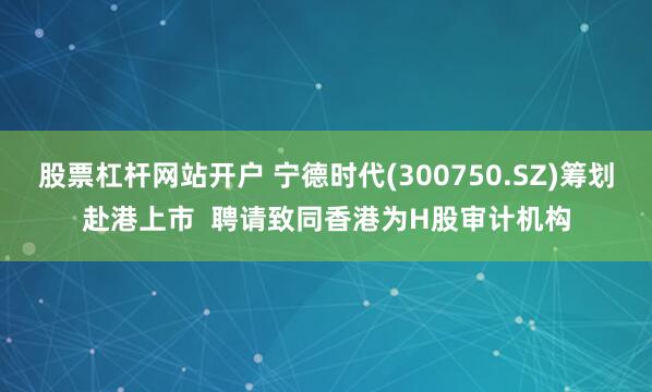 股票杠杆网站开户 宁德时代(300750.SZ)筹划赴港上市  聘请致同香港为H股审计机构
