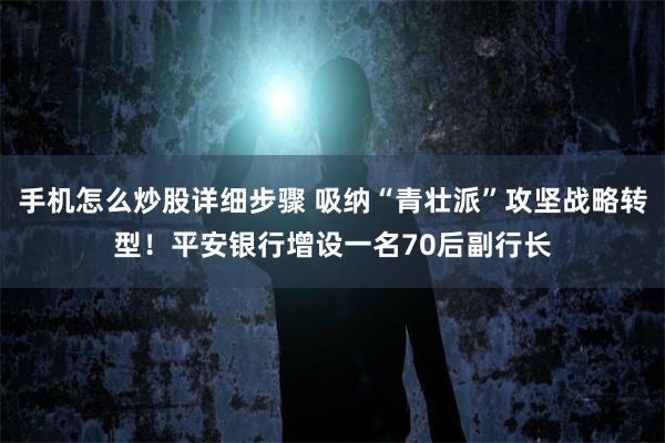 手机怎么炒股详细步骤 吸纳“青壮派”攻坚战略转型！平安银行增设一名70后副行长