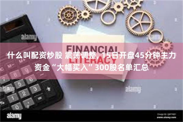 什么叫配资炒股 震荡调整, 15日开盘45分钟主力资金“大幅买入”300股名单汇总
