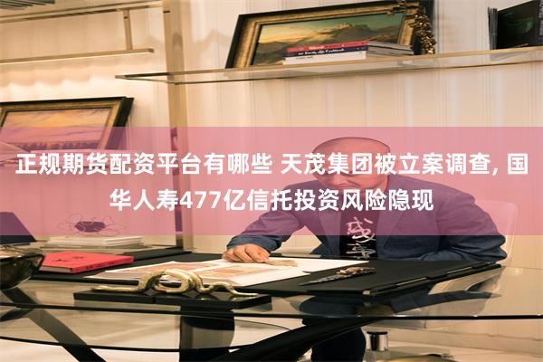 正规期货配资平台有哪些 天茂集团被立案调查, 国华人寿477亿信托投资风险隐现