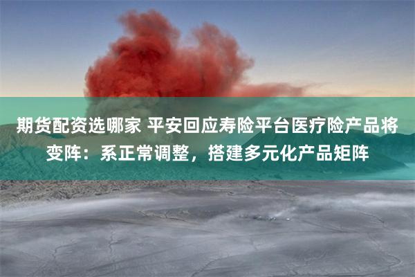 期货配资选哪家 平安回应寿险平台医疗险产品将变阵：系正常调整，搭建多元化产品矩阵